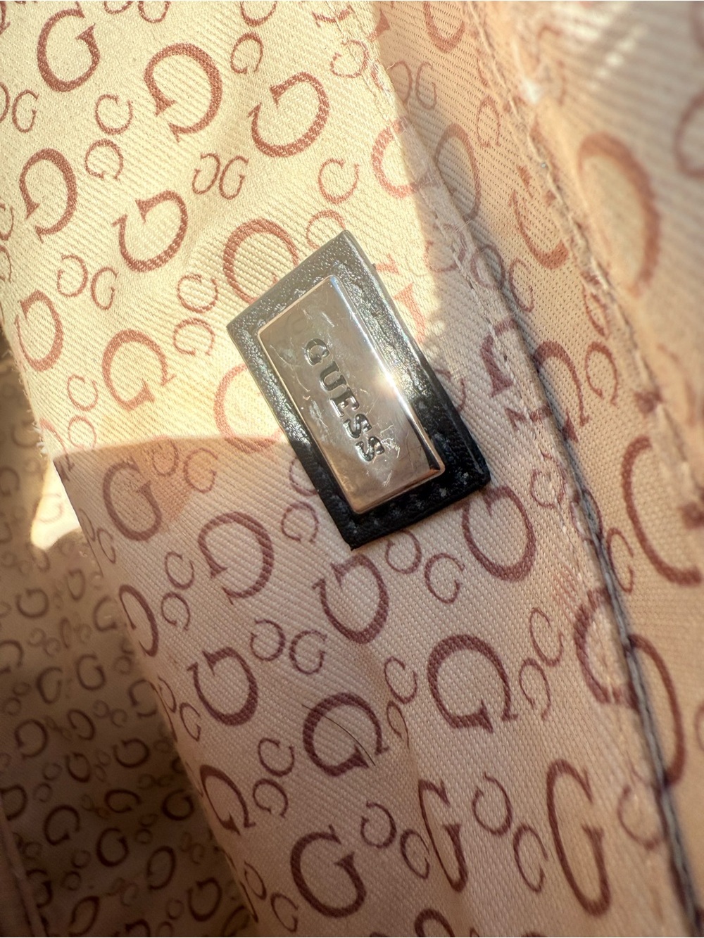 Guess Iridescent Black Logo Mini Backpack - Picture 9 of 9